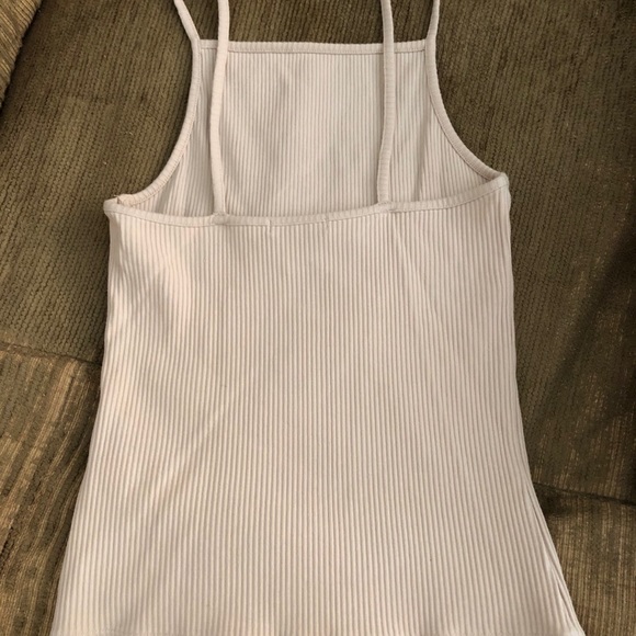 H&M Trend Nude Beige Ribbed Tank Top Size 4 New - Picture 3 of 5